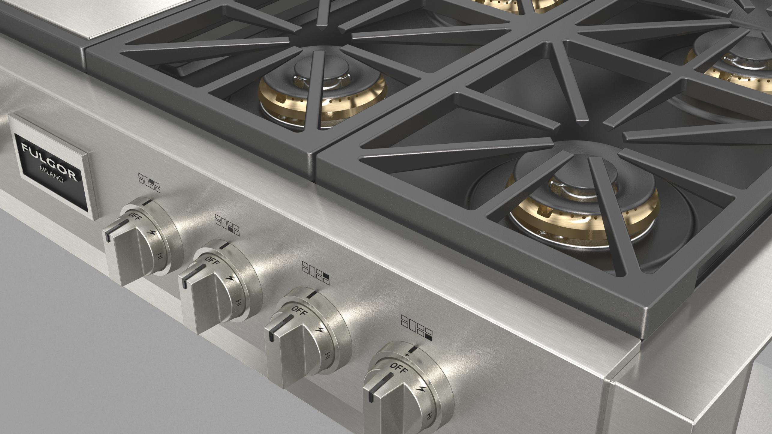 48" PRO GAS RANGE TOP Fulgor Milano